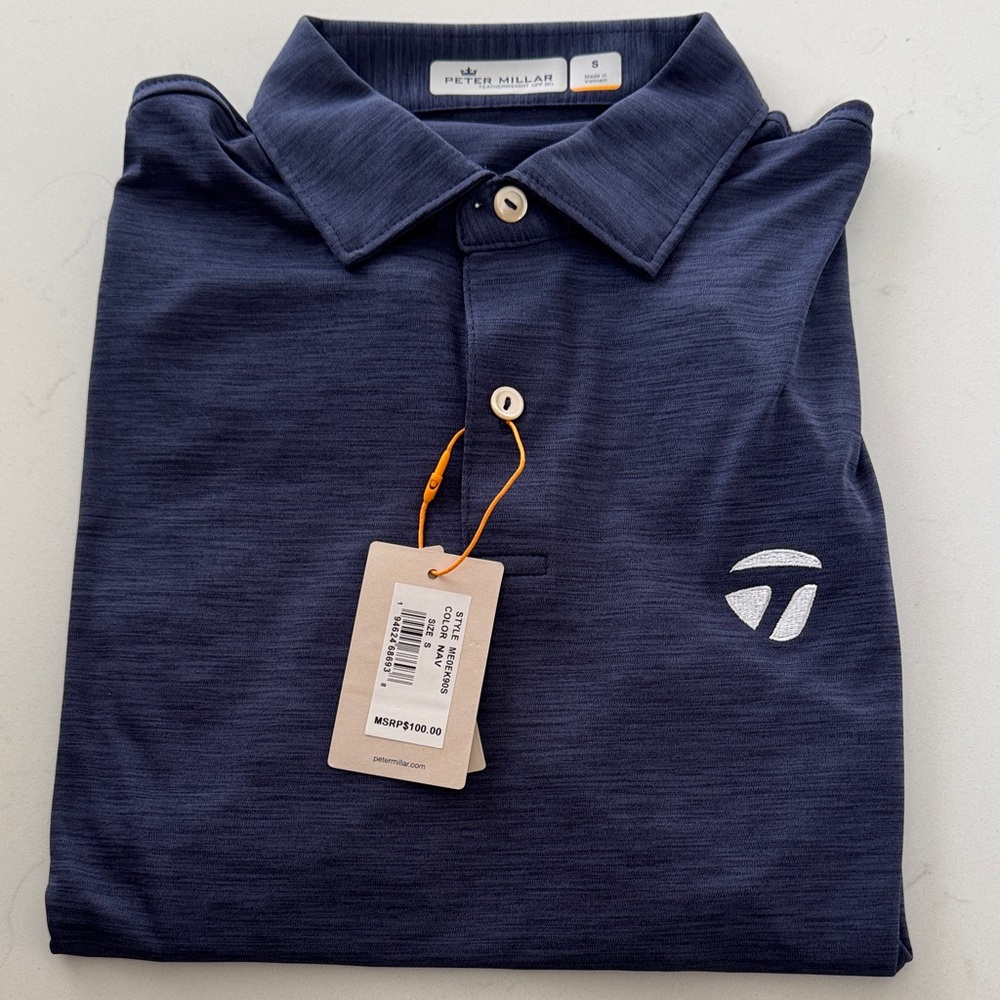 Peter Millar Men’s Navy Featherweight Performance Polo NWT Small